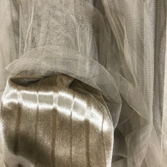 シフォンスカートベロア調　ゴールドの画像