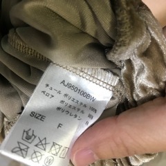 シフォンスカートベロア調　ゴールドの画像