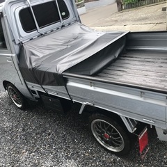 軽トラ　荷台ハーフシートカバー　黒の画像