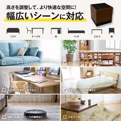 簡単 高さ調整 高さ調節 継ぎ脚 ソファ 机 テーブル ベ2段 キズ予防 黒の画像