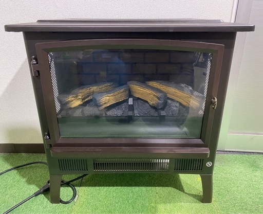 QVCジャパン　電気ヒーター 暖炉風デザイン　ラージ 極美品】QVCジャパン 暖炉型ヒーター ファンヒーター 暖房器具
