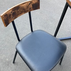 【kj121】人気 ニトリ 70cm幅 ダイニング3点セット ステインシリーズ チェア2脚 テーブル インダストリアル カフェ スチールアイアンフレーム 脚　検)一人暮らし　ファミリー　冷蔵庫　洗濯機　オフィス　事務　テーブル　ラック　収納　家具　ソファ ダイニング 食器棚 キッチンの画像