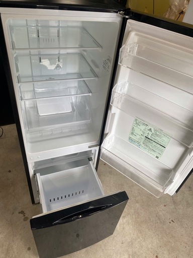 NO B99 ?福岡市内配送設置無料✨?東芝 GR-V15BS(K) 2ドア冷蔵庫 (153L・右開き) セミマットブラック