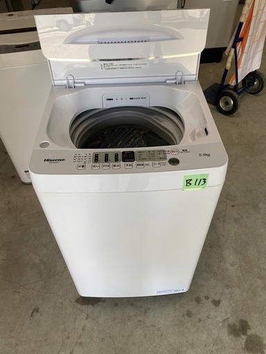 NO B113 ?福岡市内配送設置無料✨?ハイセンス 5.5kg 全自動洗濯機 HW-E5504 洗濯機本体　2021年