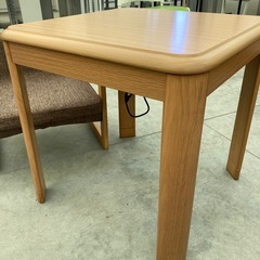 【kj122】美品 ダイニングこたつ 横幅58cm 正方形 ミニダイニング サイドテーブル 座椅子付き　 　検)一人暮らし　ファミリー　冷蔵庫　洗濯機　オフィス　事務　テーブル　ラック　収納　家具　ソファ ダイニング 食器棚 キッチンの画像