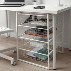 【お譲り先見つかりました
】【IKEA】ワイヤーバスケット(ホワイト)の画像