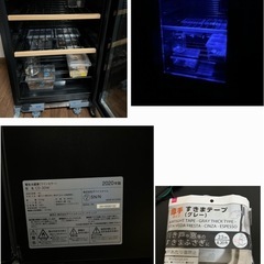 33本収納✨コンプレッサー式ワインセラー、電子サーモ、ローラー付き台セットの画像