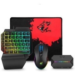 片手キーボード マウス コンバーター セット switch対応 片手キーボード マウス セット スイッチ用 PS4用 Xbox用 One PC用 フォートナイトゲーミング 適用品 子供 息子 プレゼント 小学生 有線ゲーミングキーボードマウス 誕生日 クリスマスプレゼントの画像