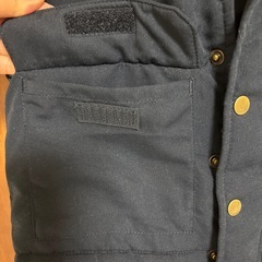 【美品】グローバルワーク　100センチ　ダウン② フードポケット付の画像