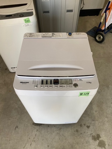 NO B113 ?福岡市内配送設置無料✨?ハイセンス 5.5kg 全自動洗濯機 HW-E5504 洗濯機本体　2021年