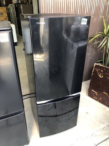 NO B117 🌈福岡市内配送設置無料✨🌈GR-P15BS-K 冷蔵庫 BSシリーズ メタリックブラック [153L /2ドア /右開きタイプ] 2019年