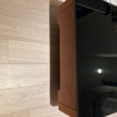 ガラス天板　ローテーブル　収納引き出し付きの画像