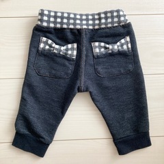 【2点セット】花柄チュールワンピース デニム風ストレッチレギンスパンツの画像