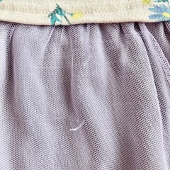 【2点セット】花柄チュールワンピース デニム風ストレッチレギンスパンツの画像