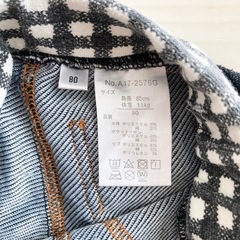 【2点セット】花柄チュールワンピース デニム風ストレッチレギンスパンツの画像