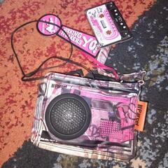 Parcelパーセルのスピーカー内蔵ポーチ☆音聴こえ確認してます