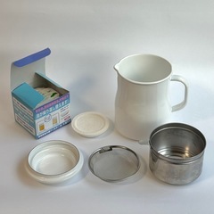 野田琺瑯　オイルポット800ml 活性炭フィルター付の画像
