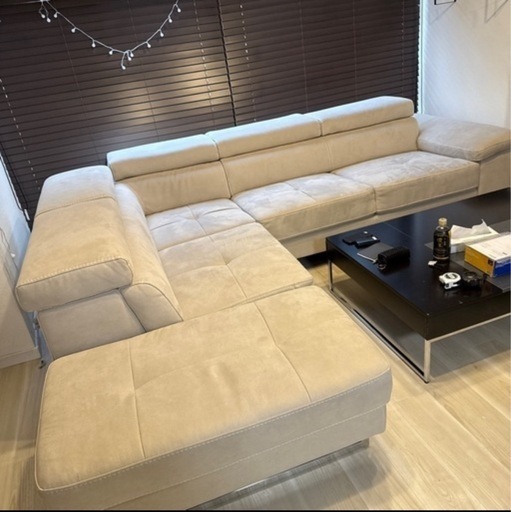 ソファー　Ｌ字　美品　グレー　関家具