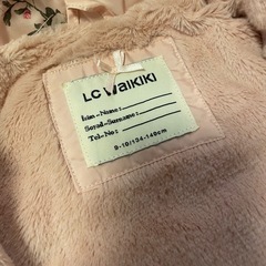 LCワイキキ♡140 中綿ダウンコート♡ベビーピンクと中のふわふわがかわいい♡の画像