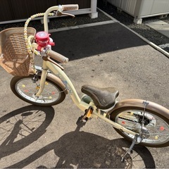 16インチ 身長92～122cm 子供用自転車 ディズニー 美女と野獣 ベルS 自転車 女の子　補助輪 の画像