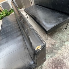 3人掛け長椅子の画像