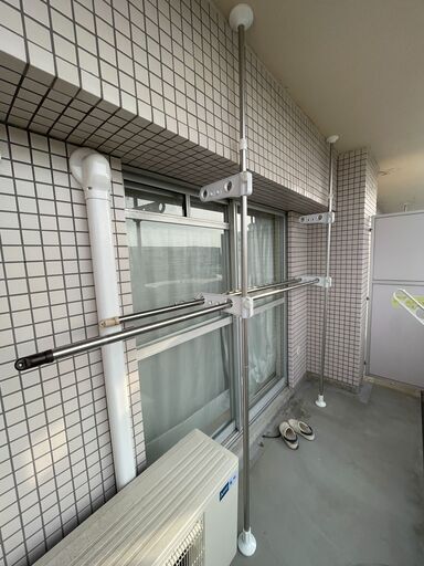 物干し竿2本＋物干し台 セット