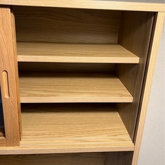 【引き取り限定】無印良品　カップボード　食器棚　オーク材の画像