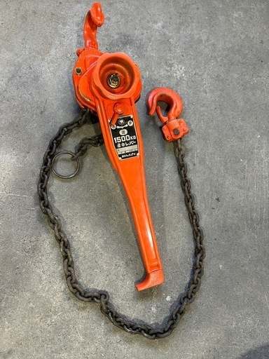 レバー式ウインチ 1500kg オレンジ