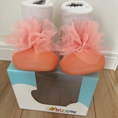 アティパス　ピンク　フリル　Mサイズ　ファーストシューズ