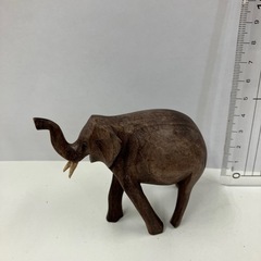 アンティーク調　象の置物　木製
