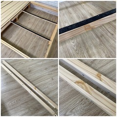 【無料】　ダブル　すのこベッド　組み立て式 フレームのみの画像
