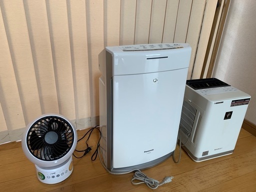 加湿器付き　空気清浄機　サーキュレーター