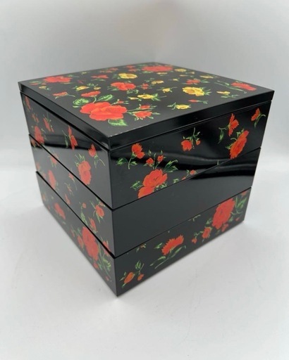 美品】 レア KENZO 3段 お重箱 重箱 花柄 バラ (のあ🍎即渡しOK