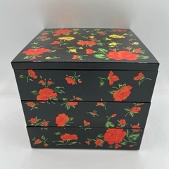 【美品】 レア KENZO 3段 お重箱 重箱 花柄 バラ