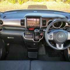 ブラックルーフツートンカラー★N-BOX専用パネル大型サイズナビ★両側パワースライドドア★バックカメラ★Bluetooth★ステアリングスイッチの画像