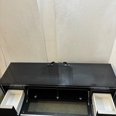 170 TVボード　テレビボード　ローボード　ブラック色　リビングボード　収納の画像