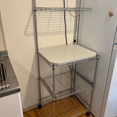メタルラック　レンジ台　アイリスオーヤマ【4/23までのお取引】の画像