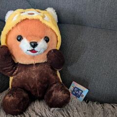 【美品】豆柴三兄弟★レッサーパンダぬいぐるみ
