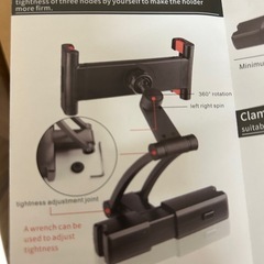 車後部座席用携帯電話タブレットスタンド 調節可能なホルダースタンド 360度回転 携帯電話 iPad 5インチ 12インチスマートフォンとタブレット用新品未使用品
の画像