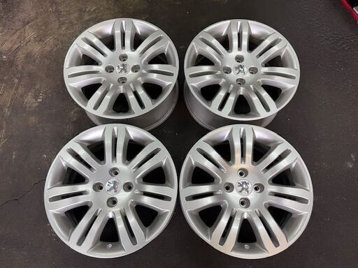 プジョー308CC純正　１７インチホイール＆タイヤ225/45R17、４本セット　タイヤ新しくてバリ山！プジョー、シトロエンに！ 美品！プジョー308 純正 PCD108 308CC 308SW 流用など 4本