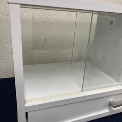 9571 棚 ガラスケース ガラス扉 収納 収納家具 ショーケース シンプル おしゃれ 調味料棚 キッチン収納の画像