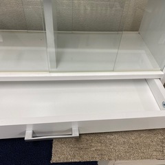 9571 棚 ガラスケース ガラス扉 収納 収納家具 ショーケース シンプル おしゃれ 調味料棚 キッチン収納の画像