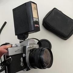 ミノルタ SRＴ101 一眼レフ フィルムカメラストロボ付きの画像