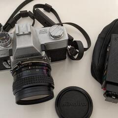 ミノルタ SRＴ101 一眼レフ フィルムカメラストロボ付きの画像
