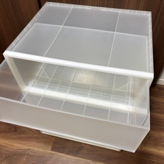 無印良品　ポリプロピレン収納ケース・引出式・横ワイド・大3個セット　の画像