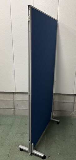 2台あり パーテーション 間仕切り 衝立 青 オフィス 事務所 会社 キャスター付 幅90cm×奥行40cm×高さ180cm