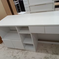 ★ジモティ割あり★  キッチンカウンター ホワイト W150×D...