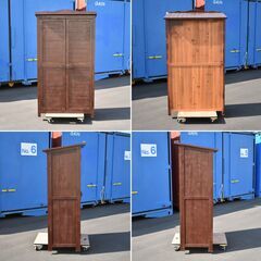 ≪zyt2068ジ限≫ 木製物置 本体幅90cm 全高170cm ブラウン系 ガーデンマスター 外物置/屋外/ロッカー/おしゃれ/ウッド/ガーデニング/中古家具/宮城県仙台市 70412-09の画像