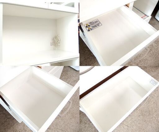 ニトリ キッチンボード 幅80cm コパン キッチン収納 食器棚 ホワイト レンジボード ☆ 札幌市北区屯田 