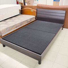 セミダブルベッドフレーム　ダークブラウン　リユース品　価格…